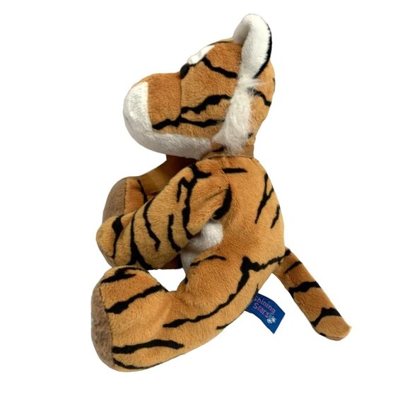 Russ Berrie Shining Stars Plush Stuffed Animal Toy Tiger Cub 7 in Tall Orange Bl - Picture 4 of 7